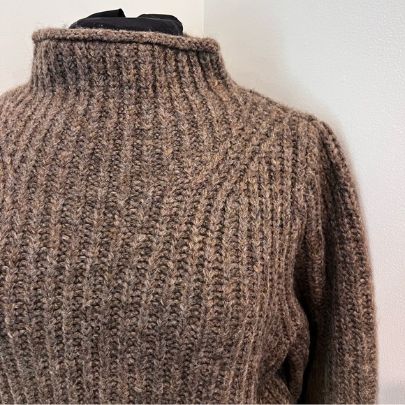 Madewell Loretto Funnel Neck Sweater in Heather Otter - Picture 6 of 16